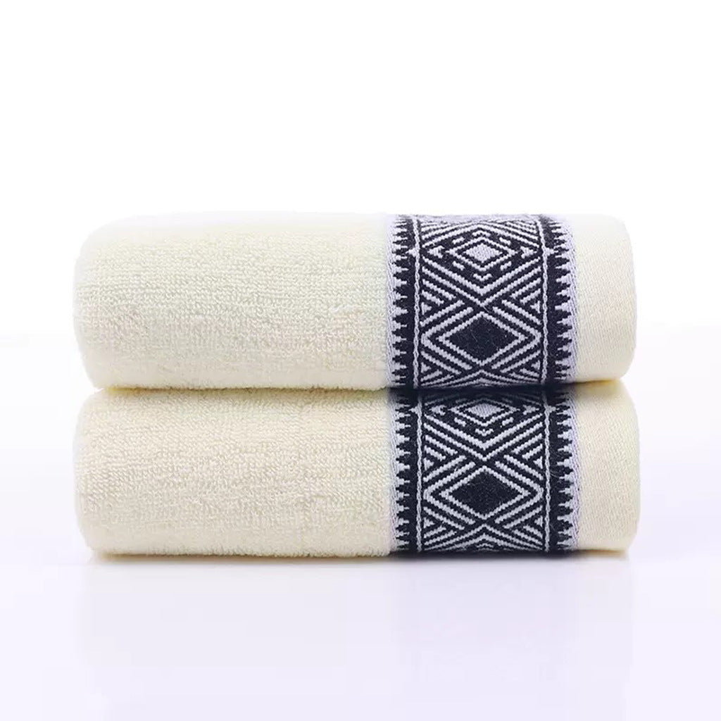 Frottee Badetuchset Mit Eleganter Geometrischer Bordüre Brehn