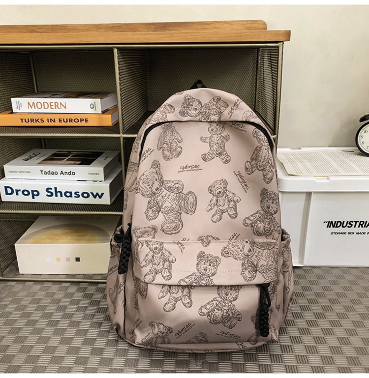 Verspielter Teddy Bären-Print Rucksack