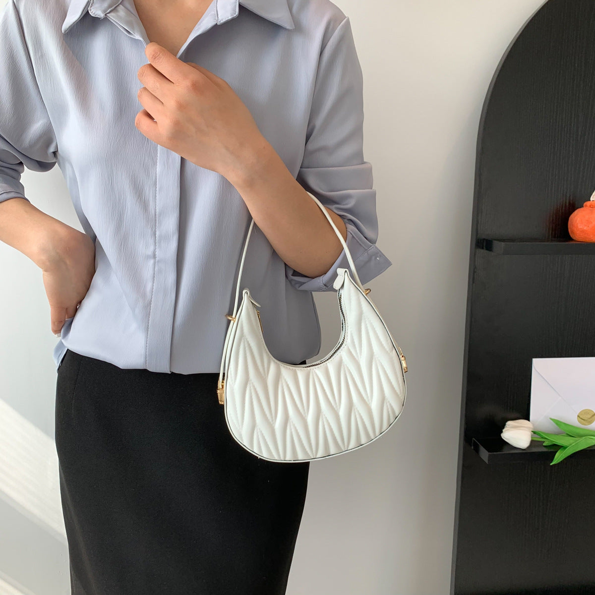 Gepolsterte Mini-Handtasche