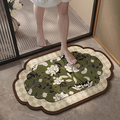 Dekorative florale Badematte