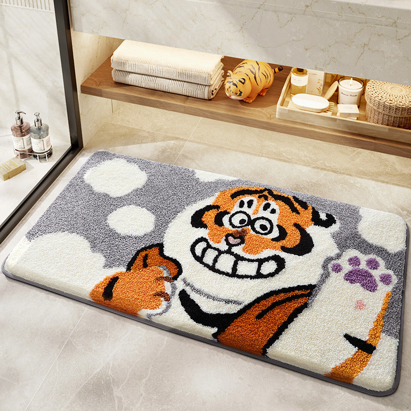 Verspielt Cartoon Tiger Badteppich Brehn