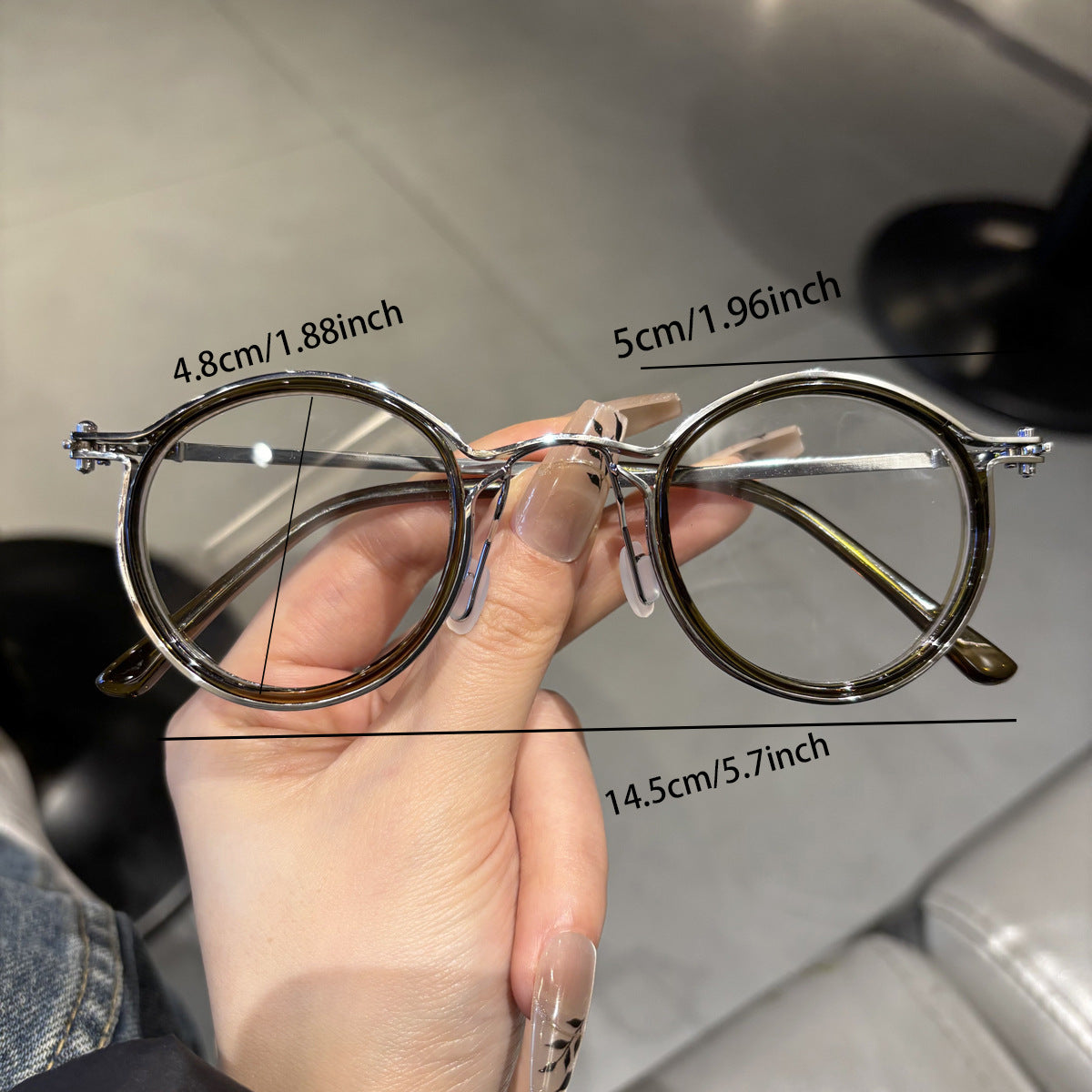 Modische Runde Rahmenbrille Brehn