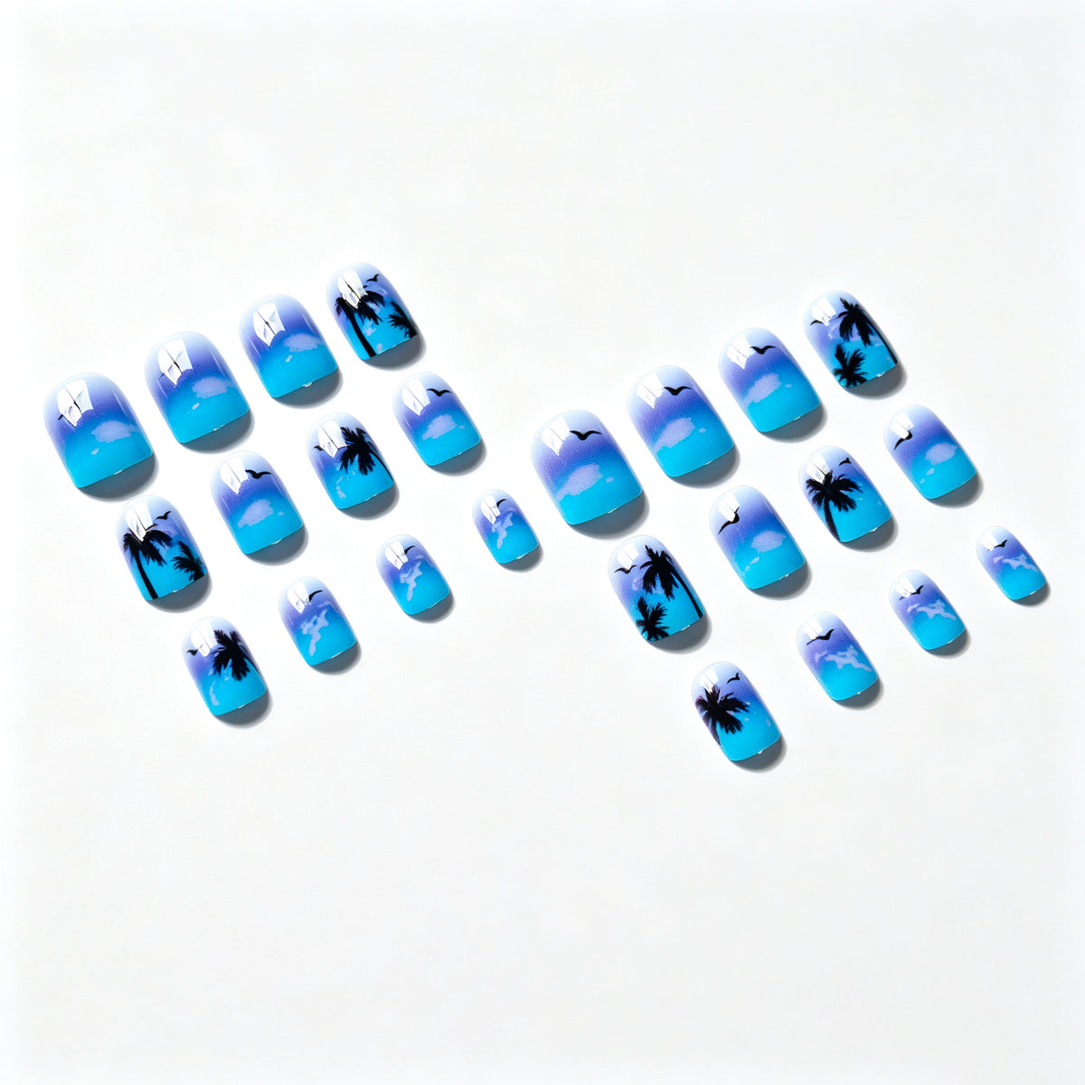 Tropischer Sonnenuntergang Nail Art Set