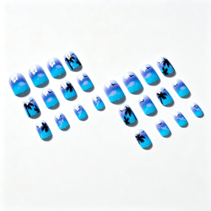 Tropischer Sonnenuntergang Nail Art Set
