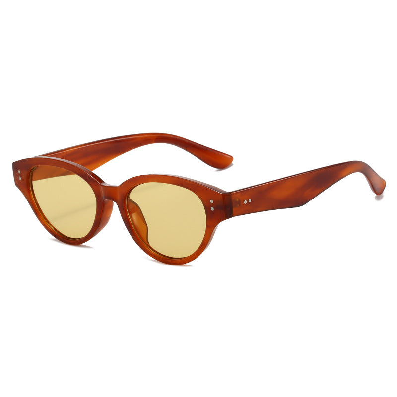 Damen Cat-Eye Sonnenbrille mit retro-inspirierter Rahmenstruktur Brehn