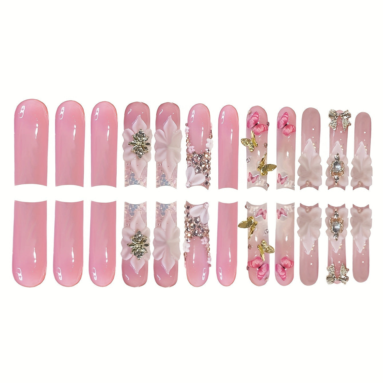 Künstlerische 3D Schmetterling Nagelverlängerungen Brehn