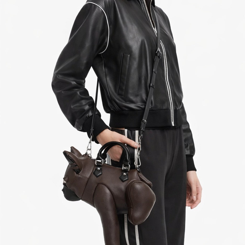 Skurrile hundeähnliche Handtasche