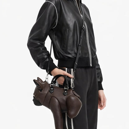 Skurrile hundeähnliche Handtasche