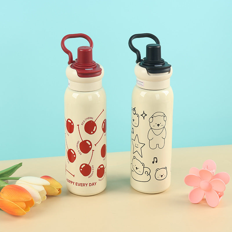 Damen Kinderfreundliche Edelstahl-Trinkflasche Brehn