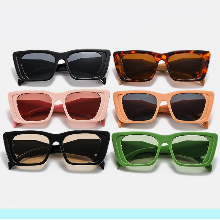Damen oversized Designer-Sonnenbrille mit futuristischem Rahmen Brehn