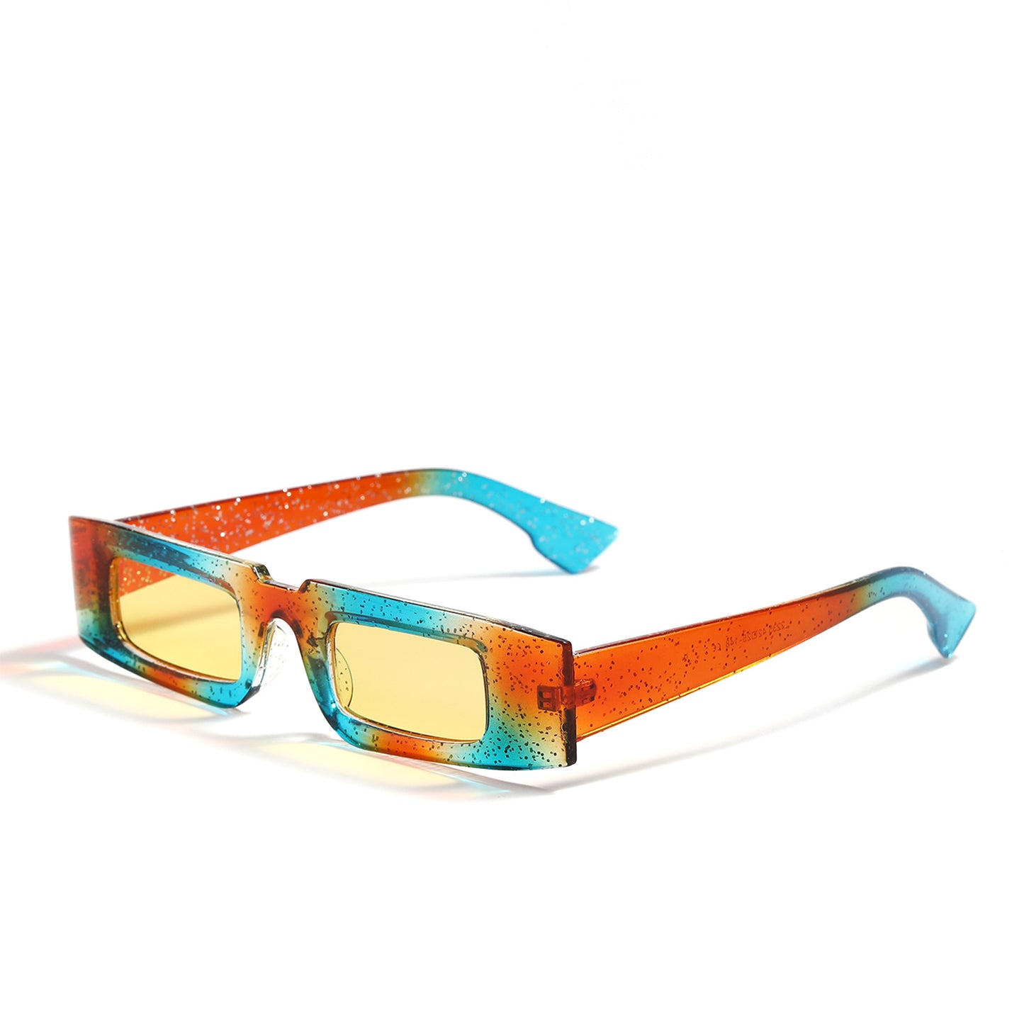 Damen modische geometrische Sonnenbrille mit transparentem Rahmen und polarisierenden Gläsern Brehn
