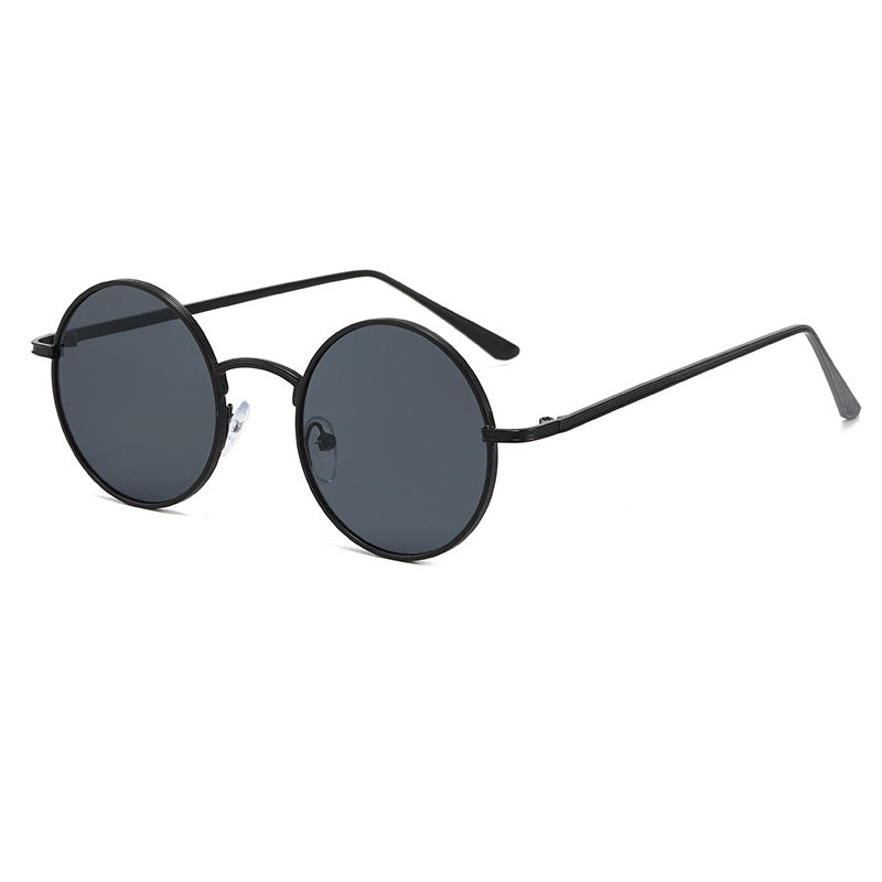 Damen modische Brille mit runden Gläsern und feinem Metallrahmen Brehn