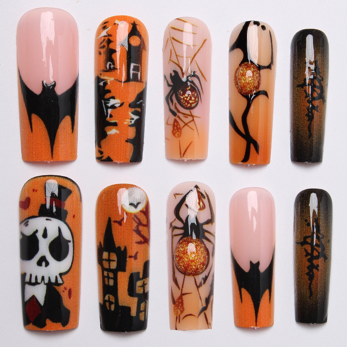 Kreatives Halloween Kunstnägel-Set Brehn