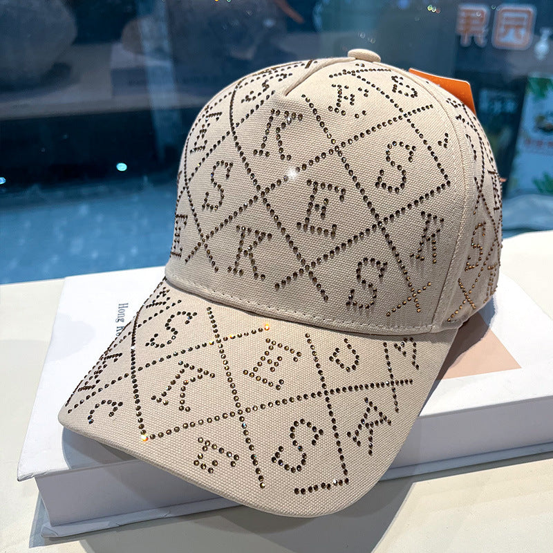 Frauen Rhinestone-beschichtet verstellbare Baseballmütze Brehn
