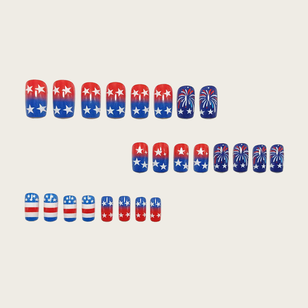 Kunstnägel Im Patriotischen Design Brehn