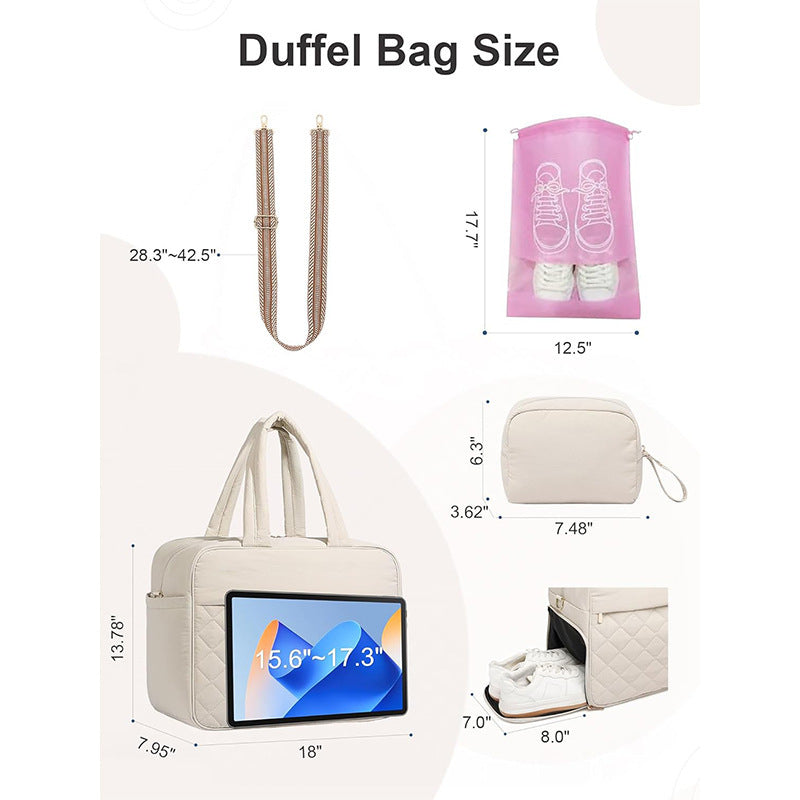 Multifunktionale Sport- und Reisetasche mit Separatem Schuh- und Kosmetiktäschchen Brehn