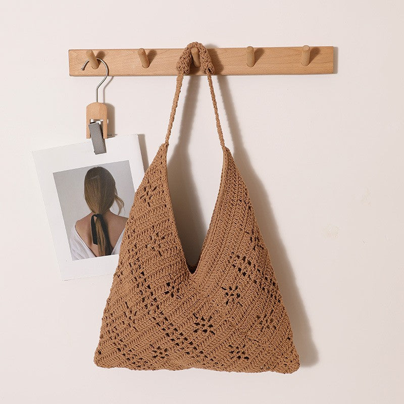 Handgeknüpfte Tote-Bag Im V-Design Brehn