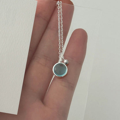Elegante Silber Anhänger Halskette Brehn