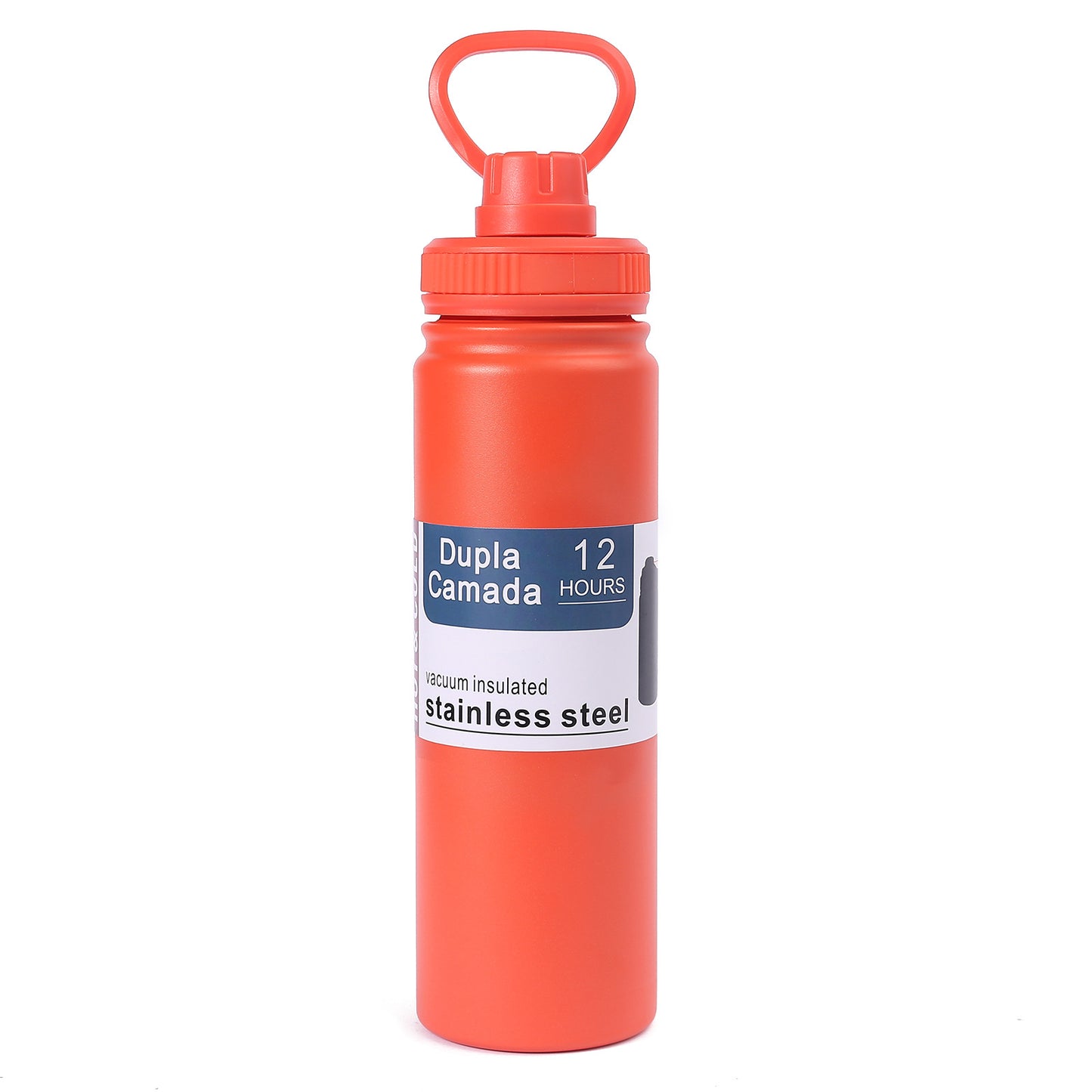 Damen Edelstahl-Vakuum-Trinkflasche mit ergonomischem Griff Brehn