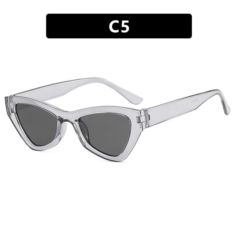 Damen modische Cat-Eye Sonnenbrille mit transparentem Rahmen Brehn