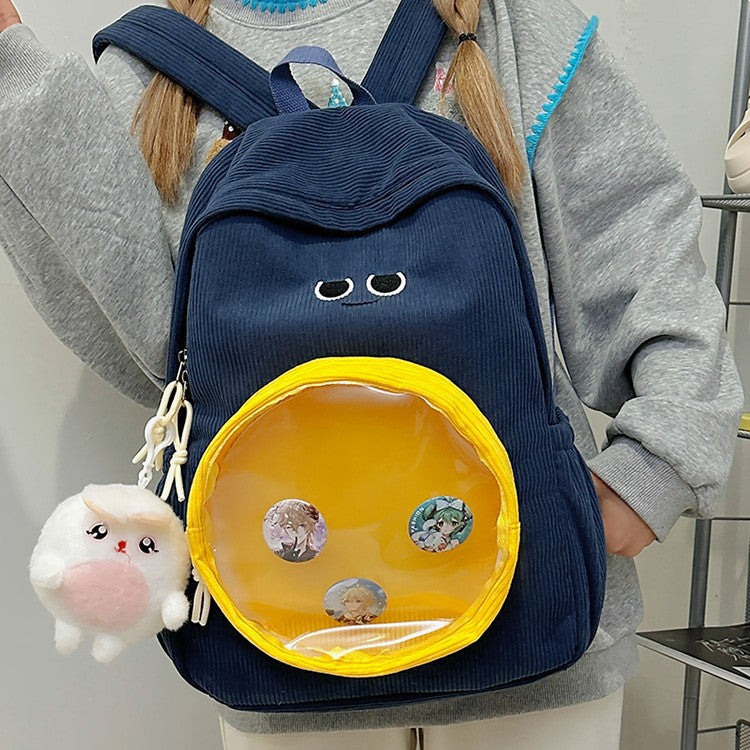 Rucksack mit Transparentem Sichtfenster und Tierischem Anhänger Brehn