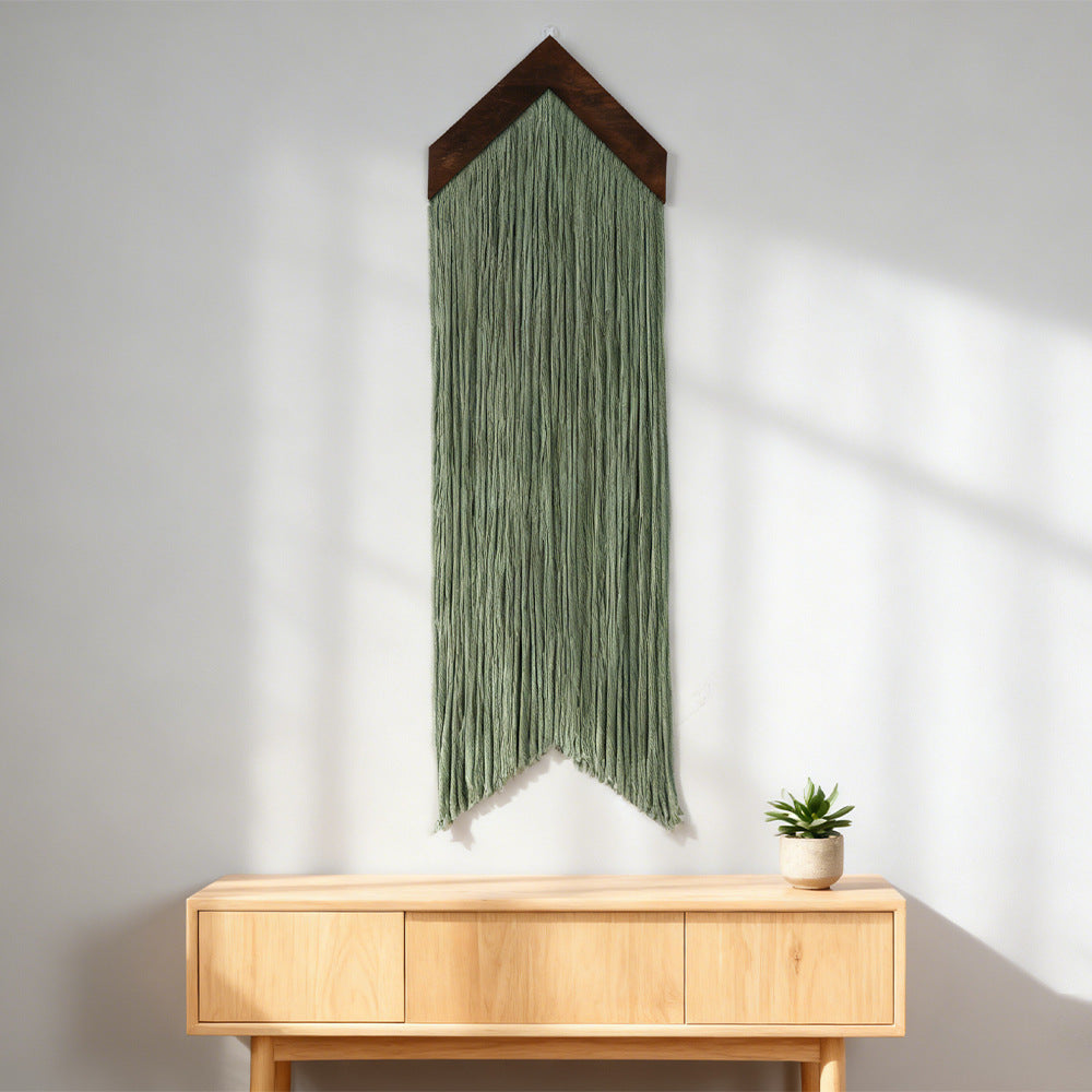 Makramee Wanddeko mit Wolkenmotiv Brehn