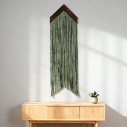 Makramee Wanddeko mit Wolkenmotiv Brehn