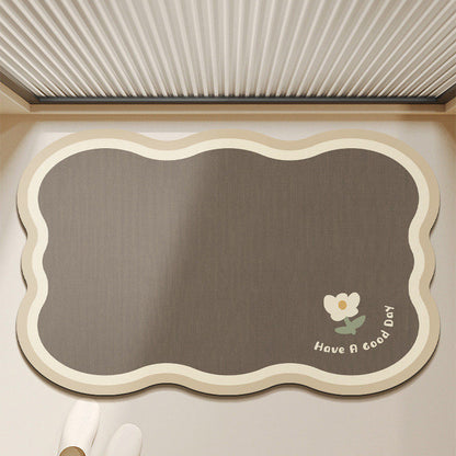 Florales Design Badezimmerteppich für Badezimmerböden