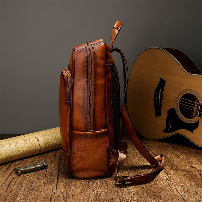 Eleganter und Funktionaler Rucksack Aus Hochwertigem Leder Brehn