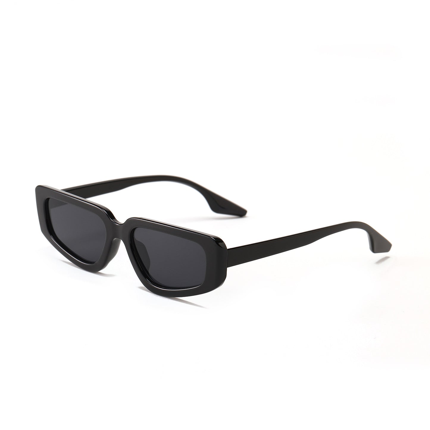 Damen modische quadratische Sonnenbrille mit modernem hochglänzendem Kunststoffrahmen Brehn