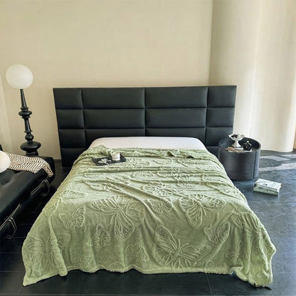 Damen Plüsch Tagesdecke mit strukturiertem Design Brehn