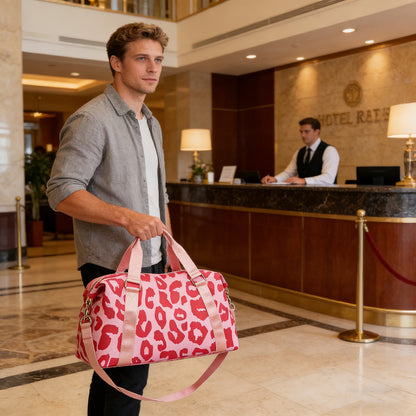 Stylische Leopardprint-Reise-Duffel-Tasche