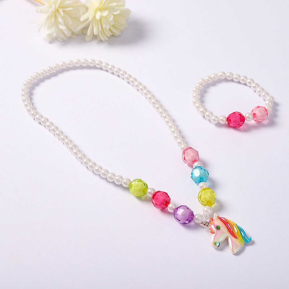 Verspieltes Schmuckset mit Einhorn-Anhänger Brehn