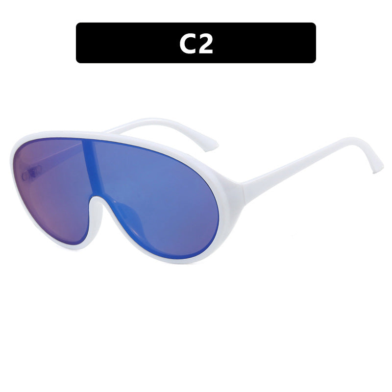 Damen futuristische Sonnenbrille mit großflächigen Gläsern und ergonomischem Rahmen Brehn