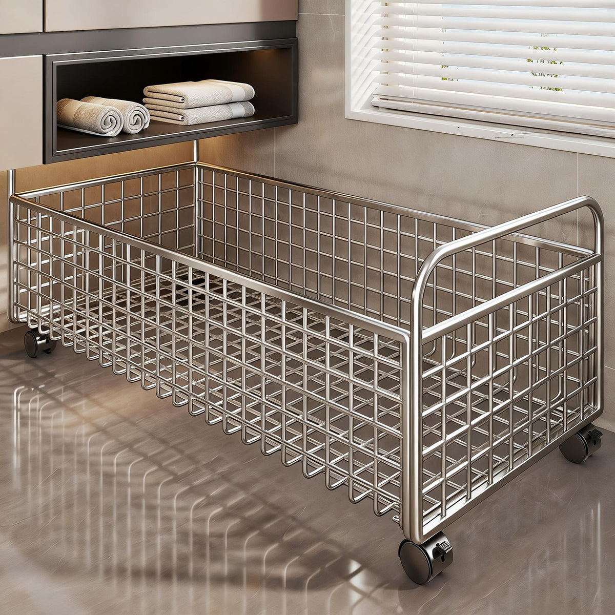 Metallgitter Aufbewahrungskorb mit Traggriffen für Regale und Schrankorganisation