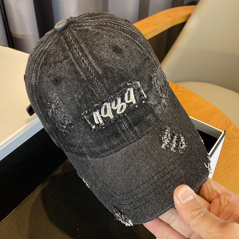Damen Distressed Denim Baseball Cap Brehn 1784188483