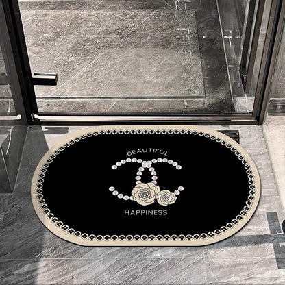 Elegante ovale dekorative Teppichmatte für Zuhause
