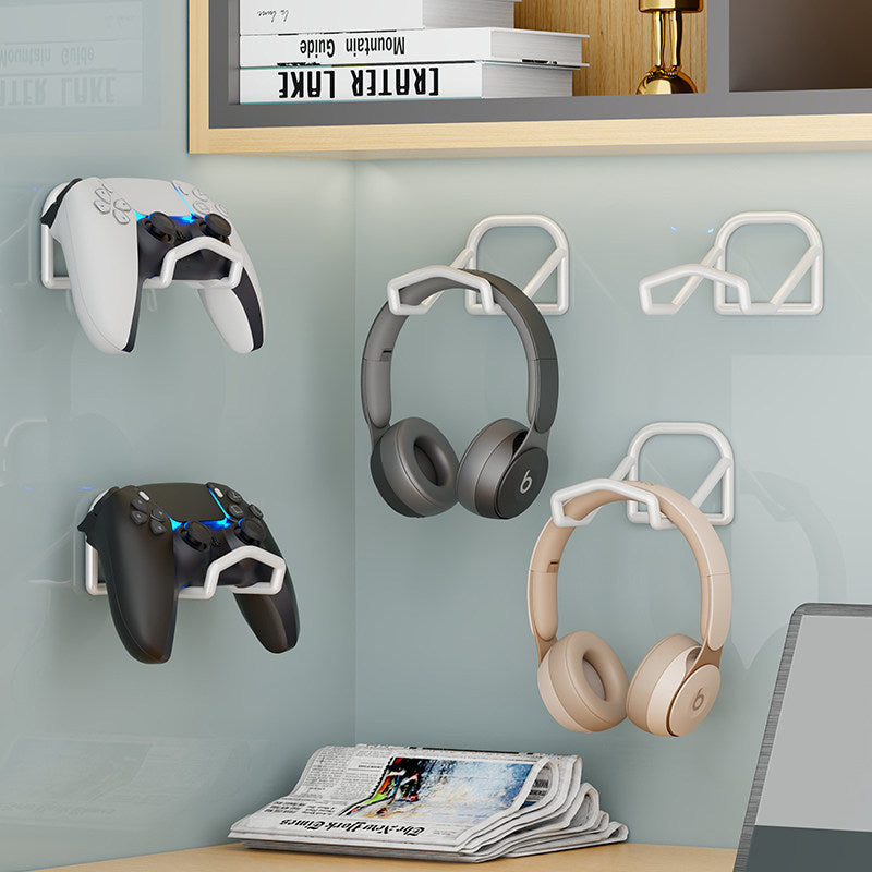 Wandmontierter Kopfhörer- und Gamecontroller-Halter mit faltbaren Haken