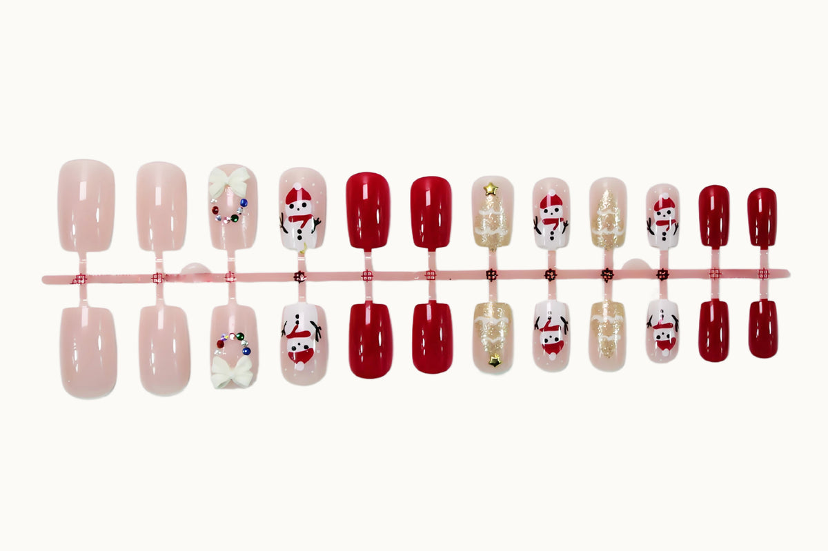 Kunstnagelset mit festlichen Weihnachtsmotiven Brehn