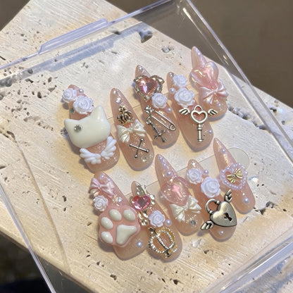 Launische Charakter-Themen 3D Press-On Nagelkunstset