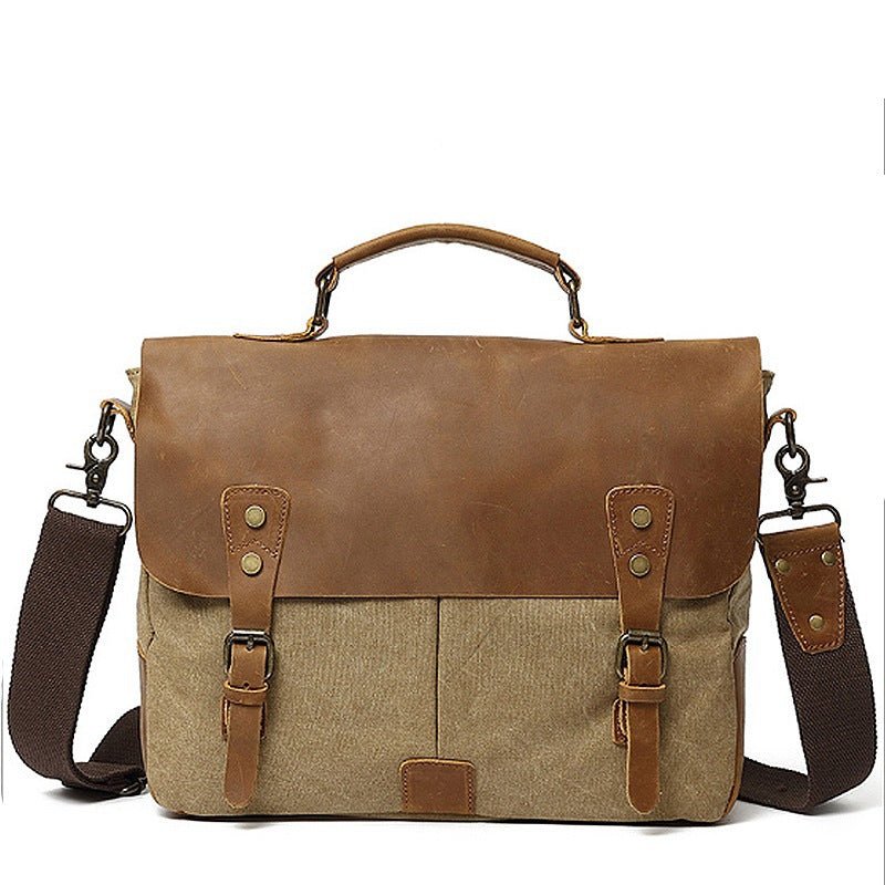 Robuste Aktentasche Aus Strapazierfähigem Canvas und Leder Brehn