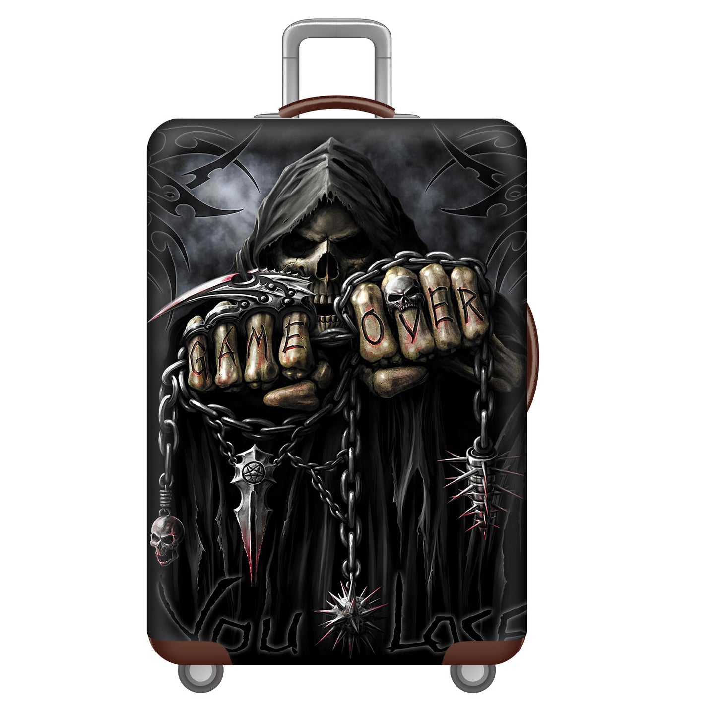 Herren Hartschalenkoffer mit einzigartigem Totenkopfdesign Brehn