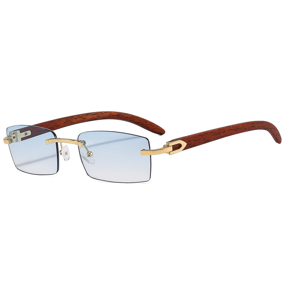 Stylische Holzgriff Quadratische Sonnenbrille Brehn