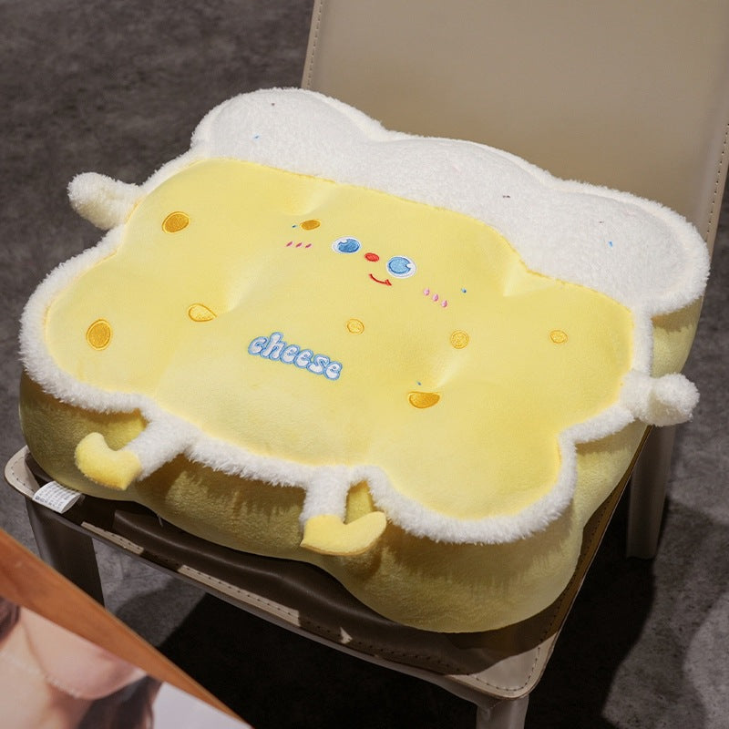 3D Plüsch-Sitzkissen mit Butterbrot-Design Brehn