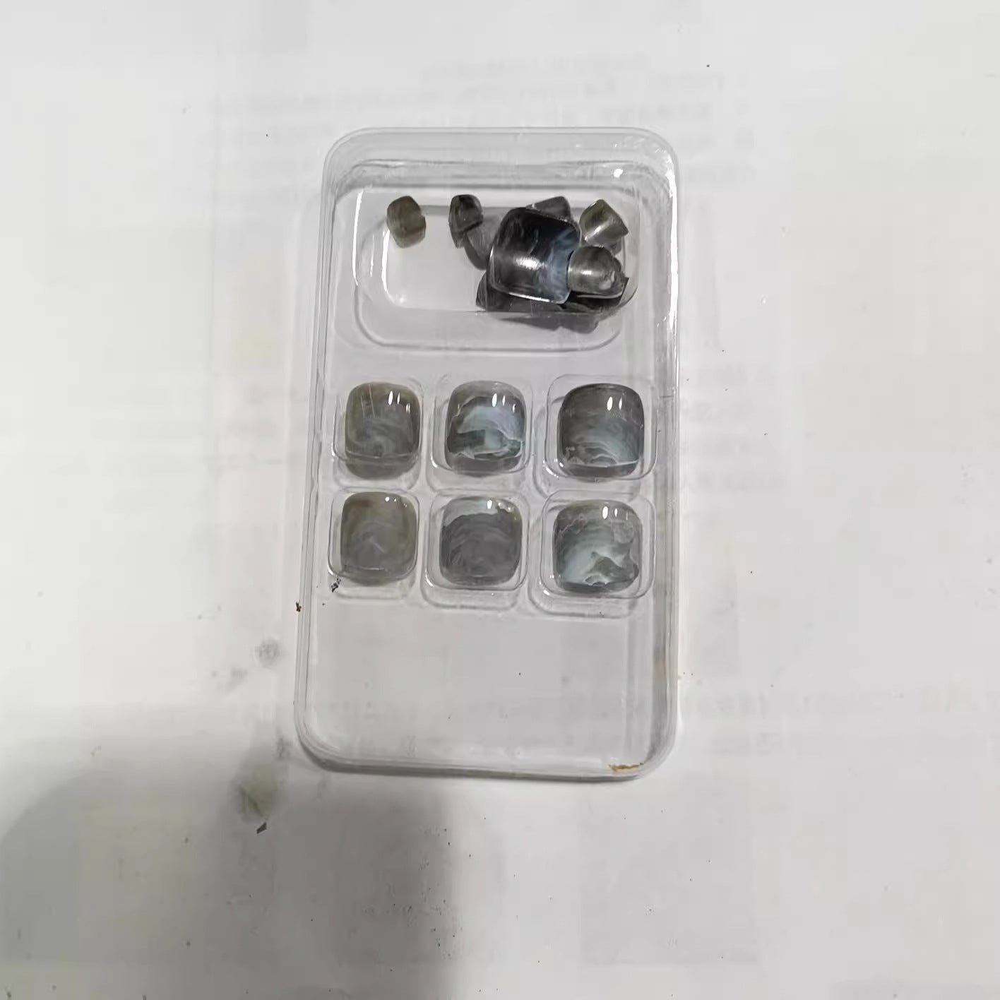 Marmor Effekt Druck-Nagel-Set Brehn