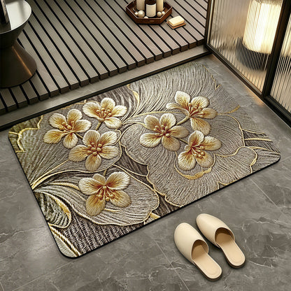 Elegante Blumenmuster-Badmatte Brehn