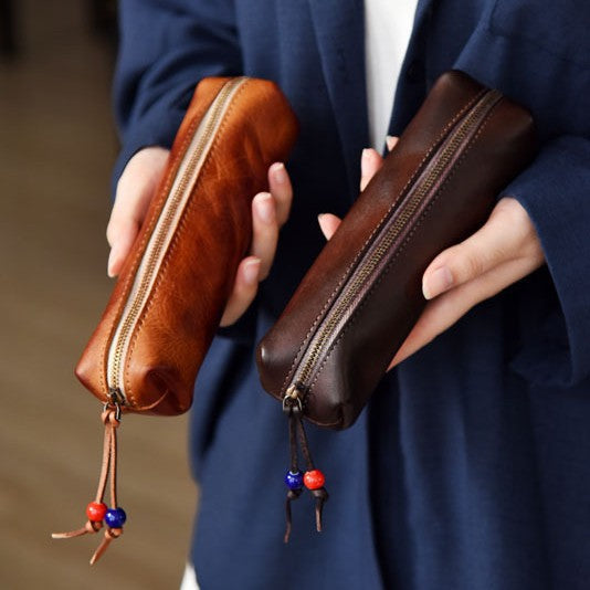 Elegante Leder Bleistiftetui