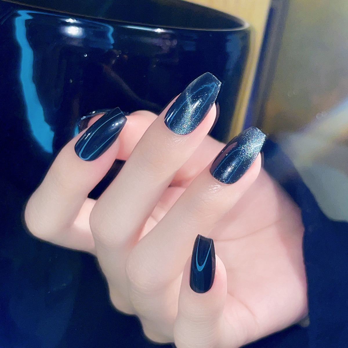 Glamouröses Gradient Press-On Nail Set
