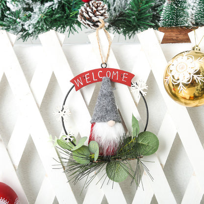 Dekorative Weihnachtskranz mit Gnome-Motiv Brehn