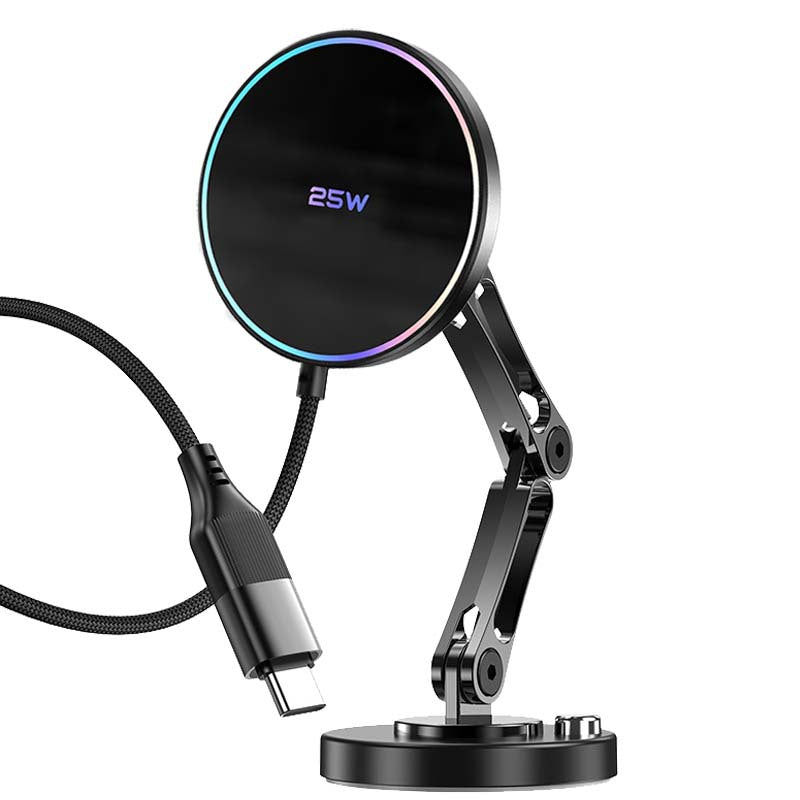 Unisex Magnetische Wireless-Ladehalterung mit flexiblem Gelenkarm Brehn